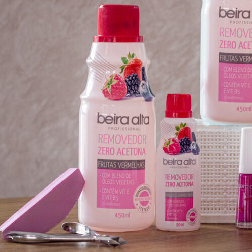 Removedor de Esmalte - Zero Acetona - Frutas Vermelhas 90ml: 450ml