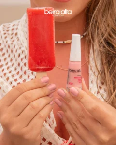Esmalte rosa Dolce Rosa da coleção Dolce Verão Beira Alta Cosméticos
