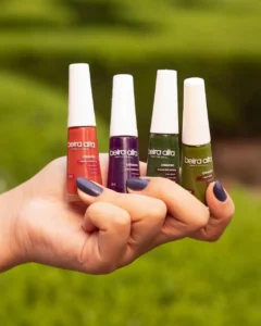 Coleção Bosque Encantado da Beira Alta Cosméticos com esmaltes coloridos