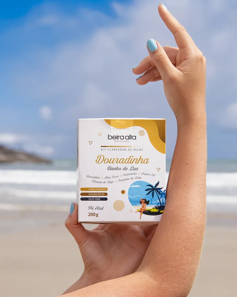 Kit Douradinha Banho de Lua para descolorir os pelos do corpo